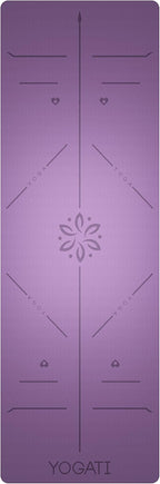 YOGATI® Yoga Mat with Strap with Alignment Lines. Home Workout Mat - Image 2