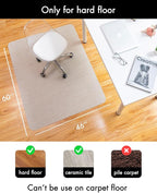 BARoyal Office Chair Mat for Hardwood Floor Under Desk Computer Rolling Chair - Image 3