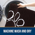 OLANLY Dog Door Mat for Muddy Paws 54x32, Paw Print Design, Absorbs Moisture - Image 5