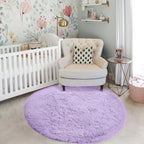 Amdrebio Light Purple Circle Round Rugs 4Ft - Image 8