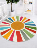 STARUIA Boho Washable Rug 5 Ft Round Area Rug by STARUIA