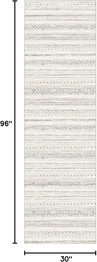 cotiled Hallway 2.6x8 Runner Rugs: Washable Boho Rugs - Image 2