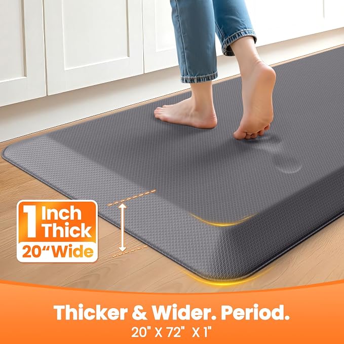 Kitchen Mats for Floor, 1 Inch Extra-Thick Kitchen Rugs, Non-Slip & Waterproof - Image 2