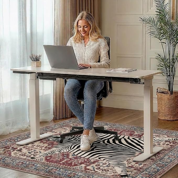 48"x72" Office Chair Mat for Hardwood Tile Floor, Under Desk Carpet Protector - Image 2