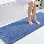 OLANLY Bathroom Runner Rugs 59x20, Soft Absorbent Chenille Bath Rugs, Rubber by OLANLY