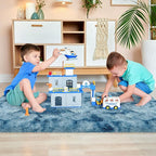 2x5 Feet Soft Fluffy Blue Runner Rug - Image 8