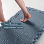 RESARE Waffle Bath Mat for Bathroom, Super Absorbent Bathroom Rugs Non Slip - Image 3