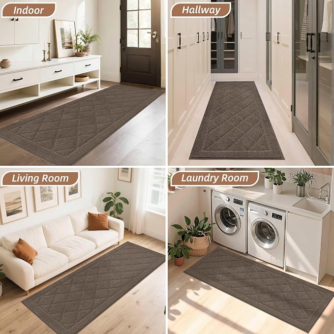 BEQHAUSE Dirt Trapper Door Mat 32" x 72", Doormat Non-Slip Entryway Rugs - Image 8