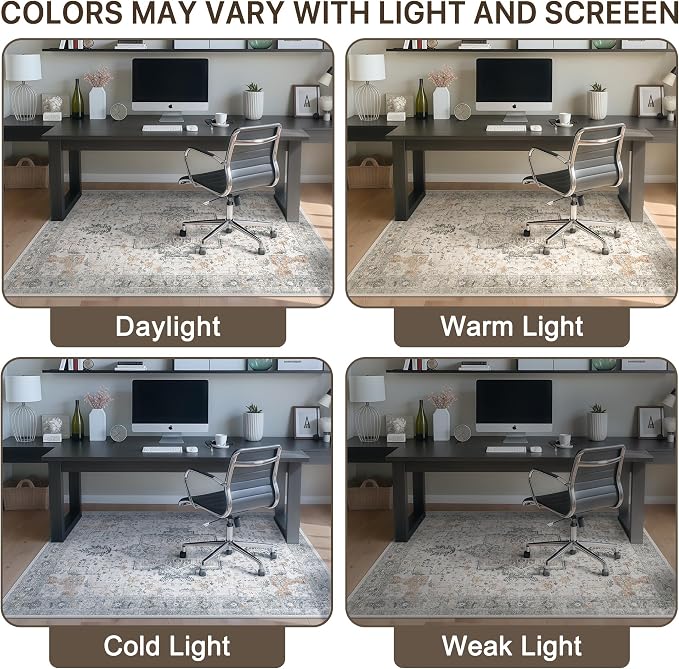 Office Chair Mat for Hardwood Tile Floor, Under Desk Carpet Protector for - Image 6