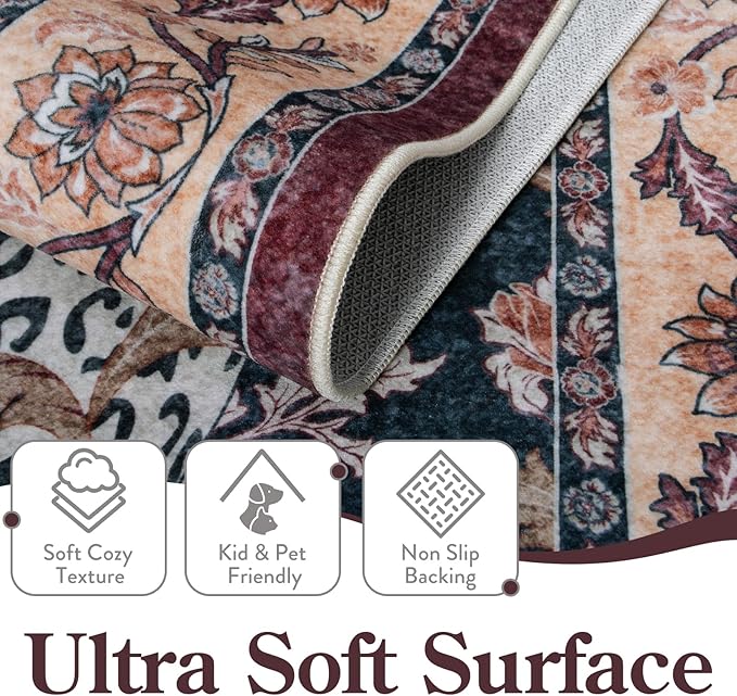 Moynesa Leopard Washable Area Rugs - Image 3