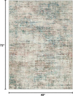 4x6 Area Rugs Washable Rug: Modern Abstract Living Room Rug Soft Anti-Skid Thin - Image 2
