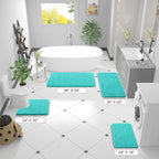 OLANLY Bathroom Runner Rugs 47x24, Extra Soft Absorbent Chenille Bath Rugs - Image 2