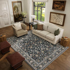 Washable Area Rugs for Living Room: 5x7 Bedroom Rug Vintage Boho Area Rug Stain - Image 2