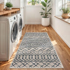 KUTA 3x5 Rugs for Entryway Boho Area Rug for Living Room, Moroccan Brown Black - Image 3