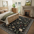 6x9 Area Rugs for Living Room: Washable Rug Vintage Rugs Stain Resistant Non - Image 2
