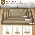 Front Door Mat 31''x47'', Absorbent Dirt Resist Washable Non Slip Low-Profile - Image 2