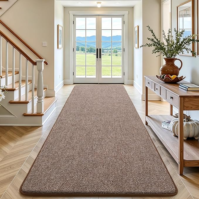 Keeko Soft 2x6 Runner Rug Brown, Bedside Rugs - Image 3