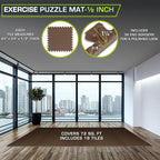 ProsourceFit Exercise Puzzle Mat 1/2-inch, EVA Interlocking Foam Floor Tiles - Image 2