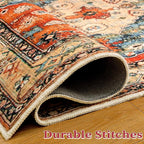 SERISSA Boho Tribal 8x10 Area Rugs, Washable Vintage Large Living Room Rug - Image 6