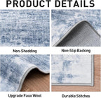 10x14 Area Rugs Washable Rug: Modern Abstract Living Room Rug Soft Anti-Skid - Image 5