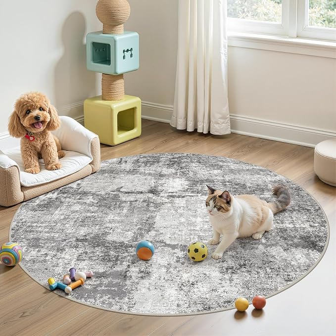 DMOYEST 5ft Round Area Rug for Living Room - Image 5