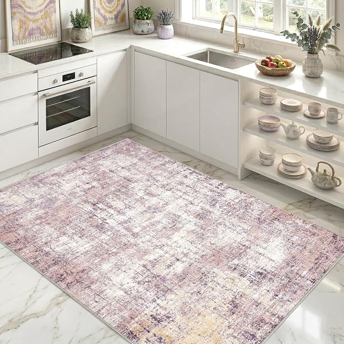 4x6 Area Rugs Washable Living Room Rug-No Slip Soft Carpets Modern Abstract - Image 7