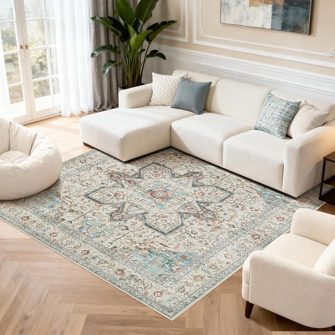 Tortania 8' Square Area Rug Living Room Rugs by Tortania