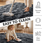 6x9 Ft Large Shag Rugs for Bedroom Living Room for Men Boys, Tie Dyed Ultra - Image 7