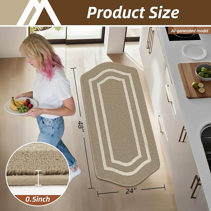 COSY HOMEER Kitchen Rugs and Mats 24"x48" Non Slip Kitchen Mats - Image 7