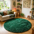 Amdrebio Dark Green Round Rug 4Ft - Image 3