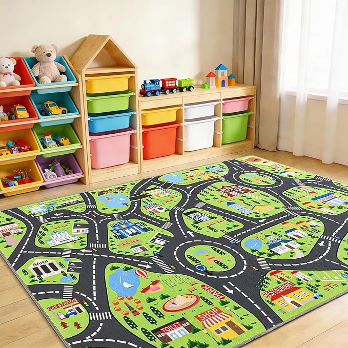 Kids Car Play Rugs by BBENRON