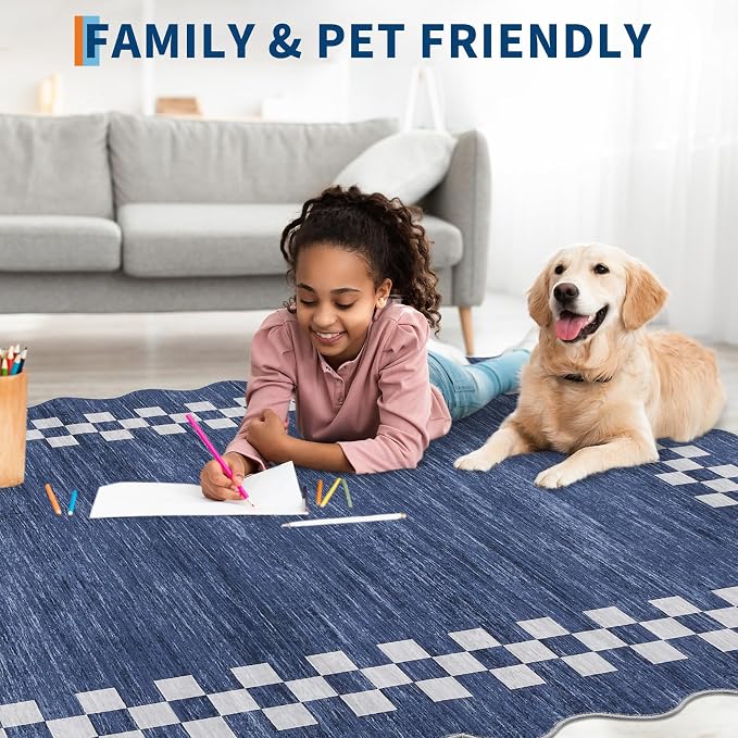 Rug Runners for Hallways 2x8 Washable Kitchen Runner Rug Non Slip Low Pile - Image 4