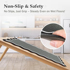 Arenarug Scalloped Black Gray Kitchen Mats Rugs Sets of 2 Cushioned Anti - Image 4