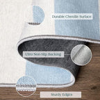 Blue White Striped Outdoor Rug - Image 3