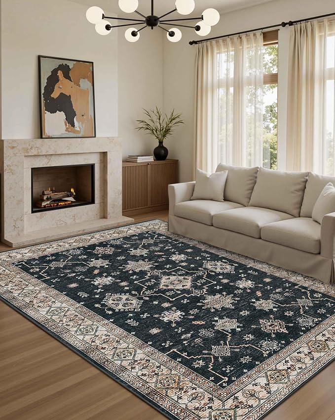 Rugxara 6x9 Area Rugs for Living Room Bedroom, Large Washable Rug, Non Slip & - Image 2