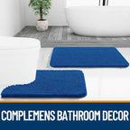 OLANLY Bathroom Runner Rugs 44x24, Soft Absorbent Chenille Bath Rugs, Rubber - Image 8