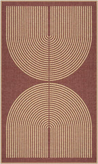 Lahome Enfys Modern Rainbow Easy Jute Patio Rug, 3x5 Washable Entry Way Rugs - Image 7