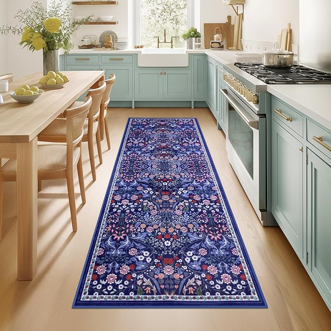 Runner Rug for Entryway: 2x5 Kitchen Rugs Non Slip Washable Ultra-Thin Soft by PLHXFRSoftAreaRugs