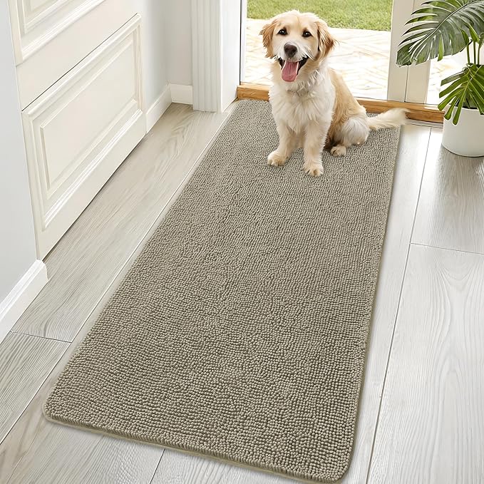 OLANLY Dog Door Mat for Muddy Paws 70x35, Absorbs Moisture and Dirt, Absorbent by OLANLY