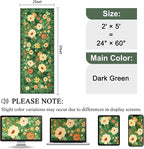 DUKINO 2x5 Runner Rug for Hallway, Washable Kitchen Floral Runner Rug - Image 2