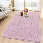 Smiry Dog Door Mat for Muddy Paws 59x35, Absorbent Dirt Trapper, Non-Slip by Smiry