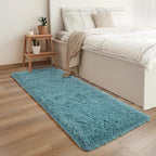 YJ.GWL Fluffy Runner Rugs for Bedroom Living Room Soft Shag Teal Rug 2x6 Feet - Image 5