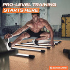 SUPERJARE 0.56'' Thick 24 Pcs 96 Sq Ft Rubber Top Exercise Equipment Mats - Image 2
