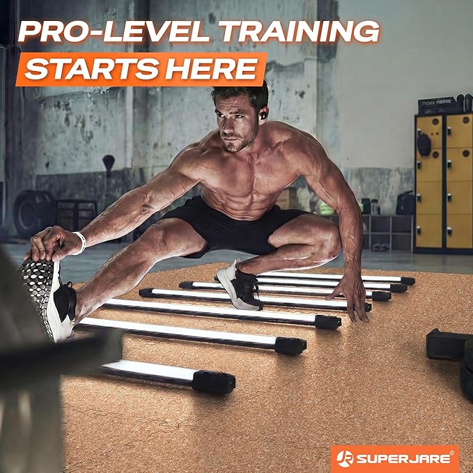 SUPERJARE 0.56'' Thick 24 Pcs 96 Sq Ft Rubber Top Exercise Equipment Mats - Image 2