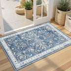 Yamaziot Washable Runner Rug 2x3 – Floral Non Slip Small Entryway Rug by Yamaziot