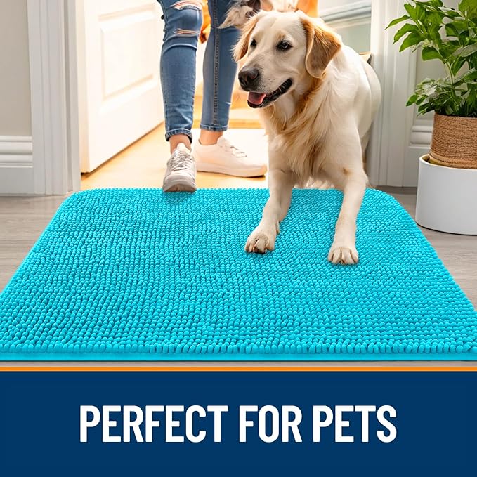OLANLY Dog Door Mat for Muddy Paws 44x32, Absorbs Moisture and Dirt, Absorbent - Image 6