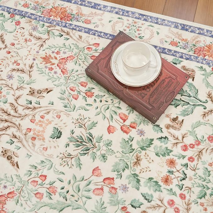 Botanical Beige 3x5 Area Rug - Image 7