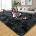 qulint Living Room Area Rug 6x9, Soft Shag Fluffy Rug - Image 7