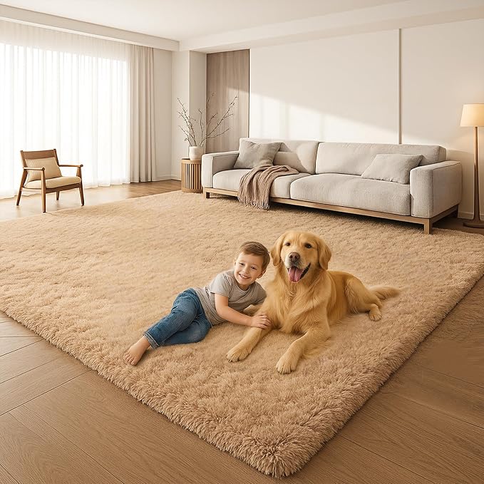 Large 9x12 Area Rug for Living Room, Soft Shag Rugs for Bedroom, Non-Slip Ultra - Image 5