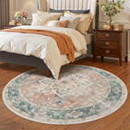Rugxara 4ft Circle Rug, Soft Round Boho Rug, Washable Non Slip Area Rug - Image 3